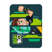 Magnet Flexible Ben 10 Transformation de l'ADN de Diamondhead (Vertical)