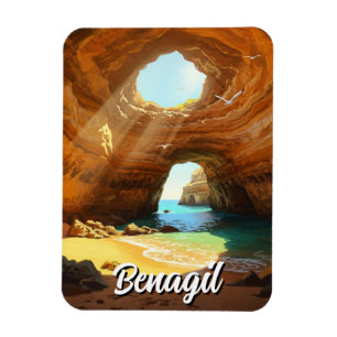 Magnet Flexible Benagil Caves Algarve Portugal Carte postale