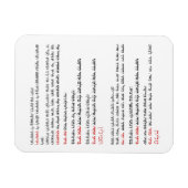 Magnet Flexible Bénédiction hébraïque pour Tallit et Tefillin (Horizontal)