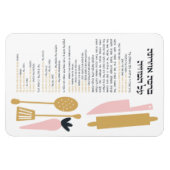 Magnet Flexible Bénédiction juive après le repas Al haMichya en hé (Horizontal)