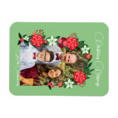 Magnet Flexible Bénédictions de Noël Floral (Horizontal)