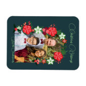 Magnet Flexible Bénédictions de Noël Floral (Horizontal)