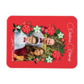 Magnet Flexible Bénédictions de Noël Floral (Horizontal)