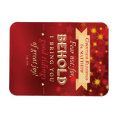 Magnet Flexible Bénédictions de Noël pour Prêtre Étoiles Rouges et (Horizontal)