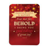 Magnet Flexible Bénédictions de Noël pour Prêtre Étoiles Rouges et (Vertical)