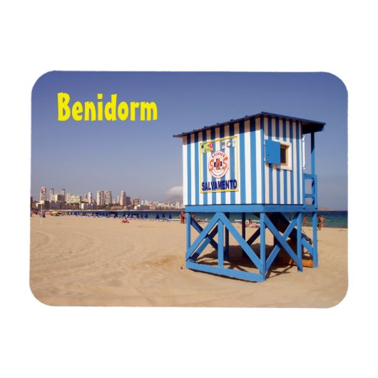 Magnet Flexible Benidorm, caseta de salvamento en la playa (Horizontal)