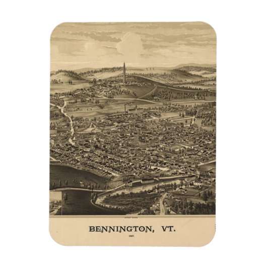 Magnet Flexible Bennington vintage, Vermont (Vertical)