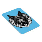 Magnet Flexible berger allemand Angel tête de chien illustration (Côté Droit)