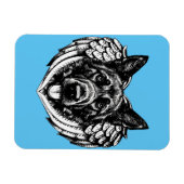 Magnet Flexible berger allemand Angel tête de chien illustration (Horizontal)