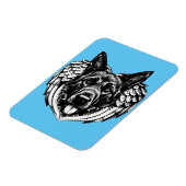 Magnet Flexible berger allemand Angel tête de chien illustration (Côté Gauche)