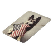 Magnet Flexible Berger Allemand Avec Drapeau US (Côté Gauche)