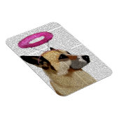 Magnet Flexible Berger Allemand Avec Halo Rose (Côté Droit)