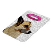 Magnet Flexible Berger Allemand Avec Halo Rose (Côté Gauche)