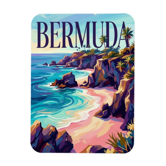 Magnet Flexible Bermuda rivage sud Bermudes (Vertical)