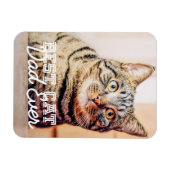 Magnet Flexible Best Cat Dad Ever Modern Custom Pet Photo (Horizontal)