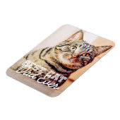 Magnet Flexible Best Cat Dad Ever Modern Custom Pet Photo (Côté Gauche)