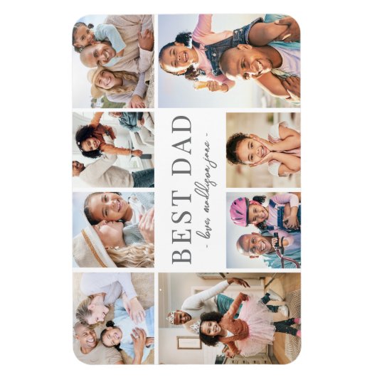Magnet Flexible Best Dad Photo Collage (Vertical)