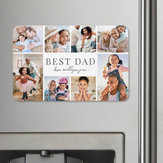 Magnet Flexible Best Dad Photo Collage