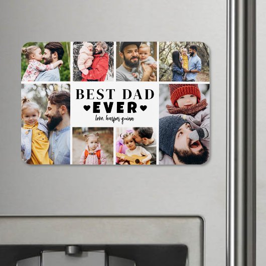 Magnet Flexible Best Dad Photo Collage