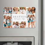Magnet Flexible Best Friends Elegant BFF Collage photo<br><div class="desc">Grand Magnet photo personnalisé "meilleur ami". Cet aimant photo simple et chaleureux est une façon douce de célébrer votre amitié. Il dispose d'espace pour huit photos, disposées autour de la frontière pour présenter vos souvenirs préférés ensemble, tout en gardant l'accent sur le texte significatif au centre. Au milieu, "Best Friend"...</div>