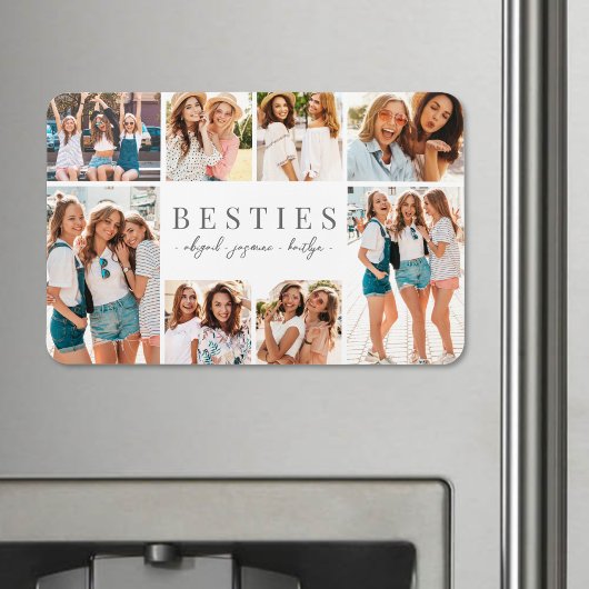 Magnet Flexible Best Friends Elegant BFF Collage photo