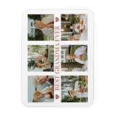 Magnet Flexible Best Grandma Ever Photo Collage – Gift with Hearts (Vertical)