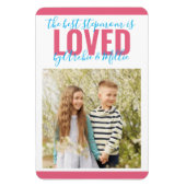 Magnet Flexible Best StepMom is Love by Kids Names Photo Fridge (Vertical)