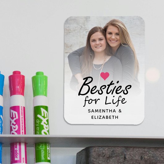 Magnet Flexible Besties for Life Script Meilleurs amis Photo et co