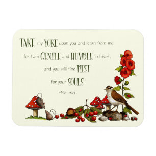 Magnet Flexible Bible : Prenez mon joug : Art de nature, Jésus