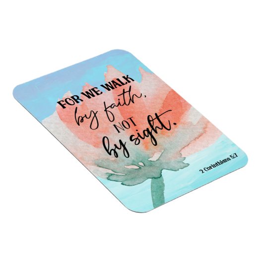 Magnet Flexible Bible verse Corinthians Écriture florale (Côté Droit)