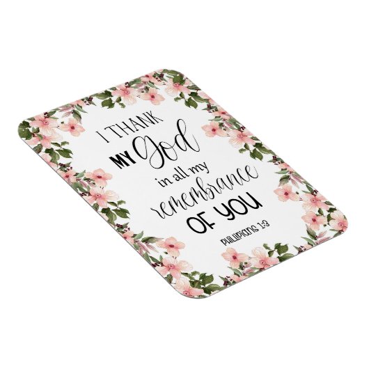 Magnet Flexible Bible verse Floral (Côté Droit)
