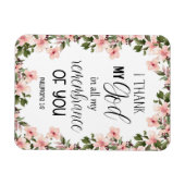 Magnet Flexible Bible verse Floral (Horizontal)