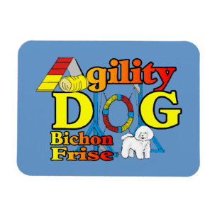 Magnet Flexible Bichon Frise Agilité