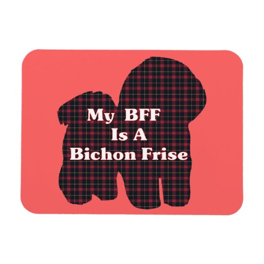 Magnet Flexible Bichon Frise BFF (Horizontal)
