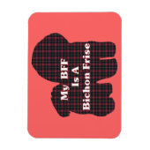 Magnet Flexible Bichon Frise BFF (Vertical)