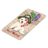 Magnet Flexible Bichon Frise Pirate (Côté Gauche)