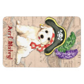 Magnet Flexible Bichon Frise Pirate (Horizontal)