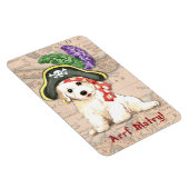 Magnet Flexible Bichon Frise Pirate (Côté Droit)