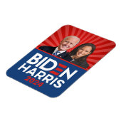 Magnet Flexible Biden Harris Photo - 2024 étoile - Bleu Bleu Blanc (Côté Gauche)