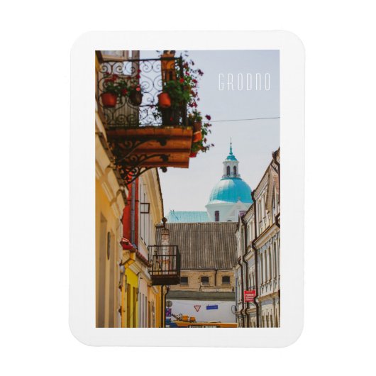 Magnet Flexible Biélorussie Grodno Cityscape (Vertical)