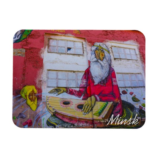Magnet Flexible Biélorussie Minsk Architecture Cityscape Graffiti (Horizontal)