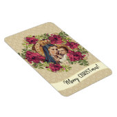 Magnet Flexible Bienheureuse Mère Bébé Jésus Feu de Noël (Côté Droit)