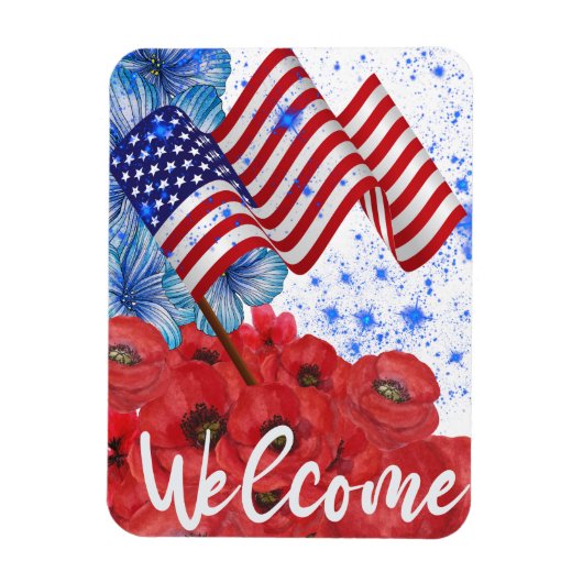 Magnet Flexible Bienvenue 4 juillet (Vertical)