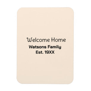 Magnet Flexible Bienvenue à la maison nom de famille année de créa
