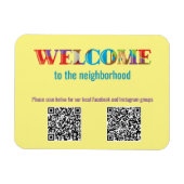 Magnet Flexible BIENVENUE dans le quartier (Horizontal)