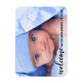 Magnet Flexible Bienvenue Nouveau bébé Faire-part moderne (Vertical)