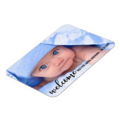 Magnet Flexible Bienvenue Nouveau bébé Faire-part moderne (Côté Gauche)
