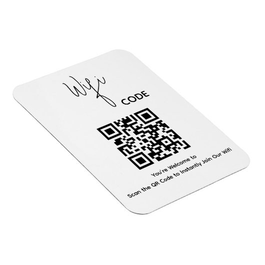 Magnet Flexible Bienvenue, scannez le code QR pour vous connecter (Côté Droit)