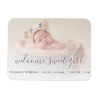 Bienvenue, Sweet Girl Photo Faire-part bébé