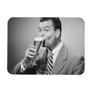 Magnet Flexible Bière potable d'homme d'affaires